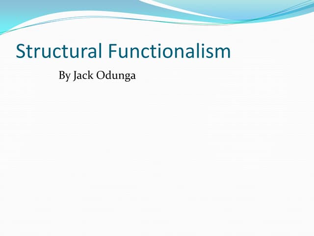 Structural functionalism