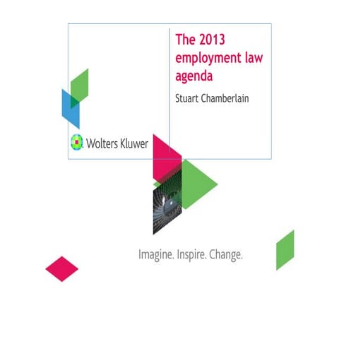PPMA 2013 Annual Seminar - Croner’s Employment Law Update - Stuart Chamberlain