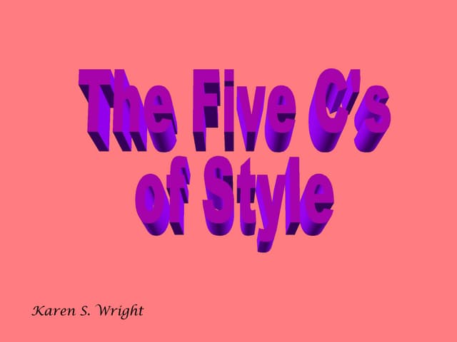 Style in writing copy