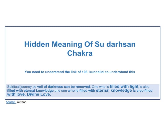 Su Darshan Chakra Hidden meaning Sanatan