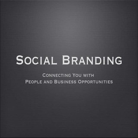Social Media for Personal Branding