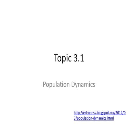 Summary of topic 3.1