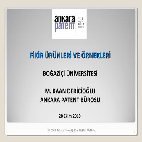 Boğaziçi Üniversitesi Seminer Sunusu