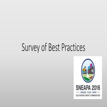 Survey of best practices part 1 buckland