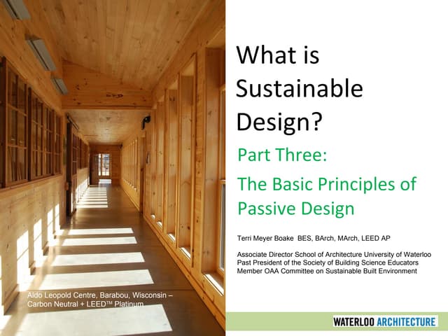 Sustainable Design Part Three: The Basic Principles of Passive Design