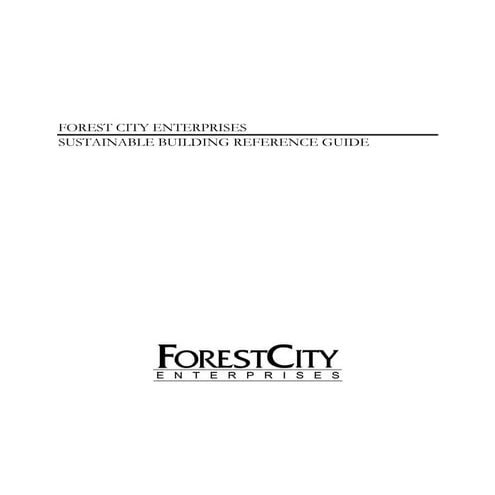 Sustainable Buidling Reference Guide - Forest City
