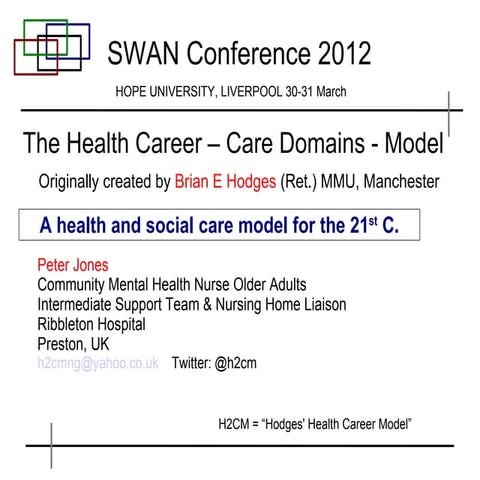Social Work Action Network SWAN Conference 31 March 2012 Hodges model