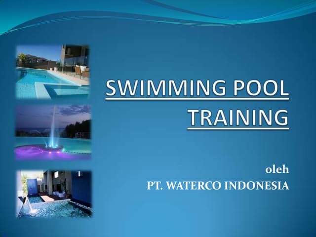 Swimming pool training