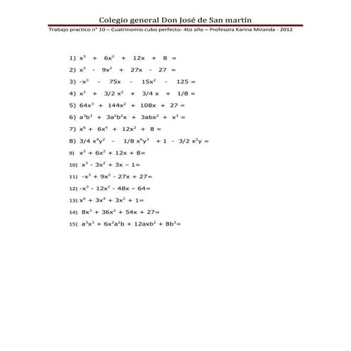 T.p. 11  cuatrinomio cubo perfecto