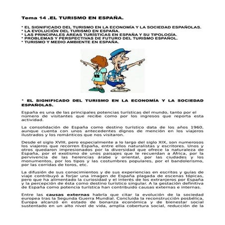 T 14 el turismo en españa