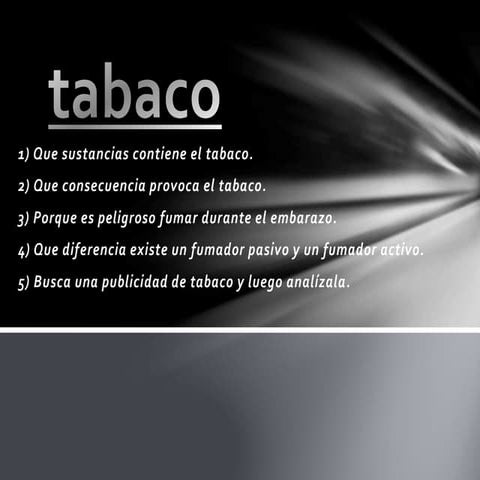 los daños que provoca el tabaco en ser humano