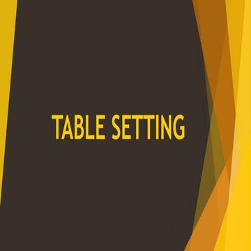 TABLE SETTING