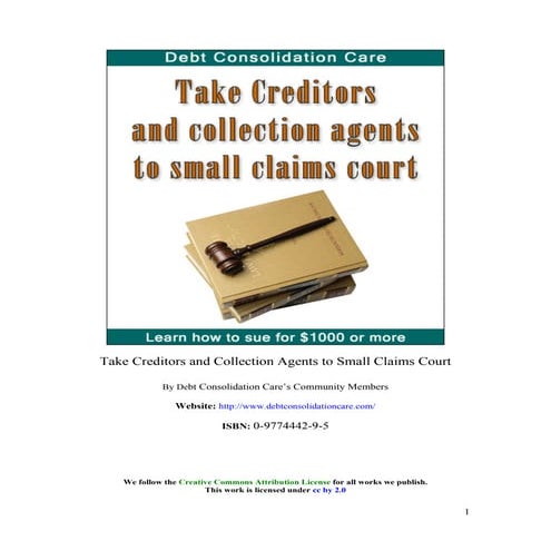 Take creditors and collection agents to small claims court