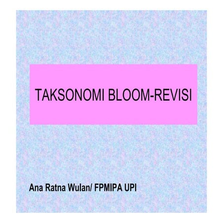 Taksonomi bloom revisi