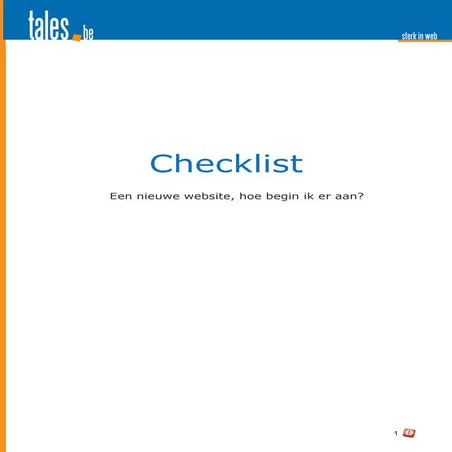 Tales   sterk in web - checklist website