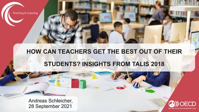 How can teachers get the best out of their students? Insights from TALIS 2018