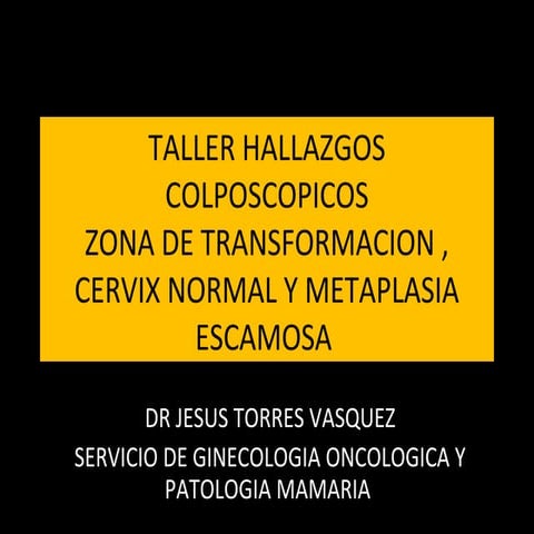 Taller b zona de transformacion metaplasia