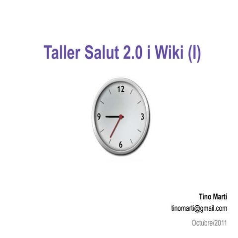 Salut 2.0 i Wiki (I)