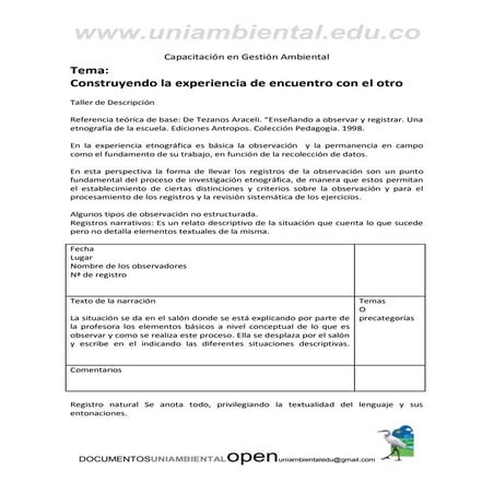 Taller de descripción 1