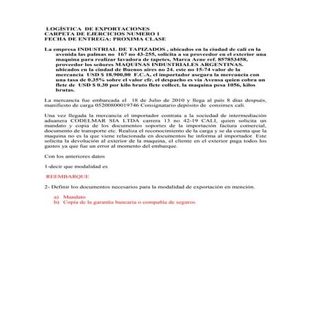 Taller de exportacion