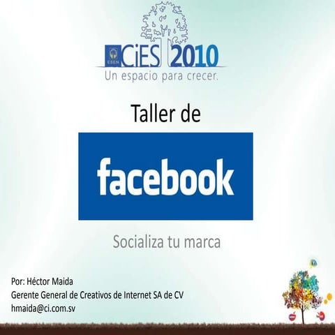 Taller de facebook Congreso Emprendedor Esen 2010