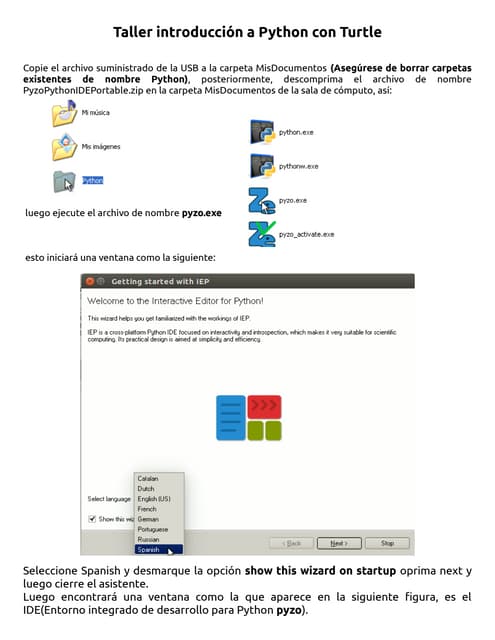 Taller de  introduccion a python  con  turtle