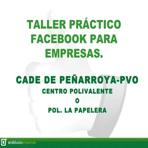 Taller práctico de facebook.  18 febrero 2013