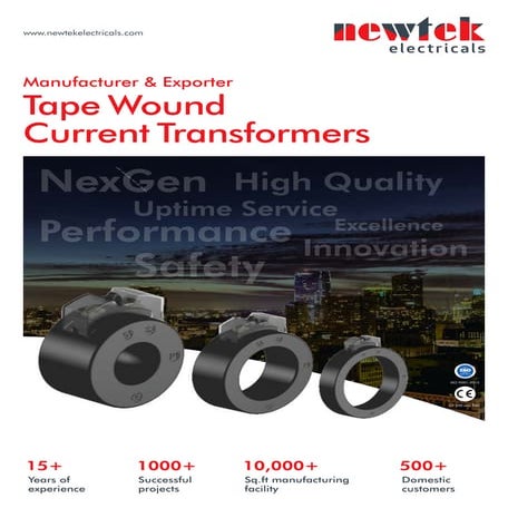 Tape wound current transformers - Newtek Electricals, CTs, PTs, Digital Meters 