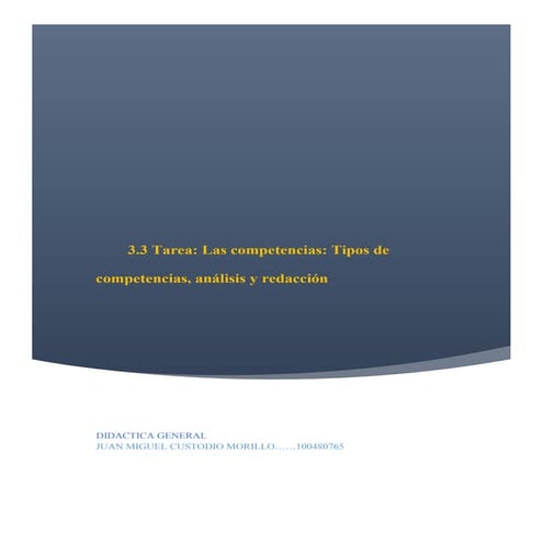 Las Competencias : Didáctica General