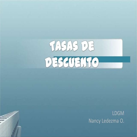 Tasas de descuento
