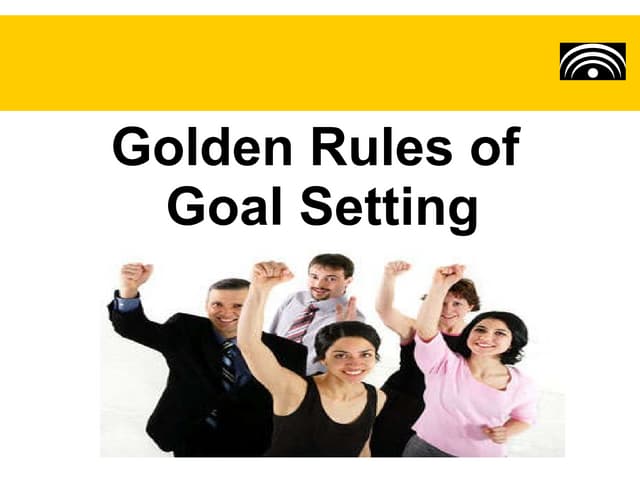 Rules of goal setting