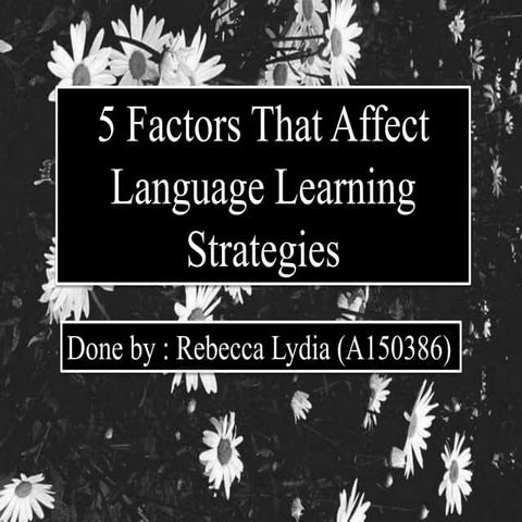 5 Factors Affecting Language Learning Strategies