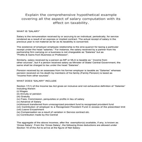 Salary Taxation Computation 