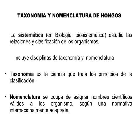 Taxonomia DE HONGOS