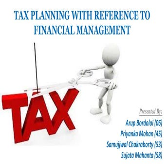 TAX PLANNING WITH REFERENCE TO FINANCIAL MANAGEMENT