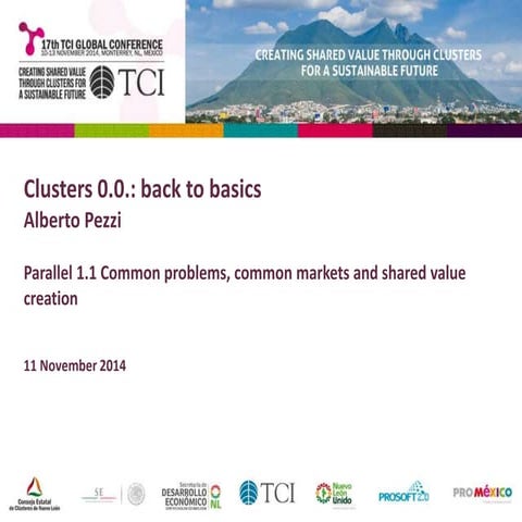 TCI 2014 Clusters 0.0.: back to basics