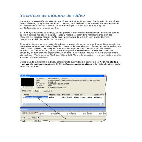 Técnicas de edición de vídeo