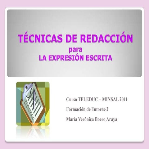 Técnicas de redacción