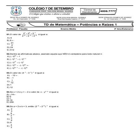 Td1 Potencias E Raizes