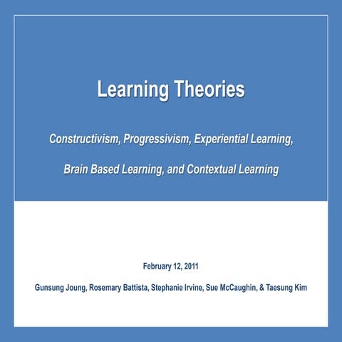 Learning Theories