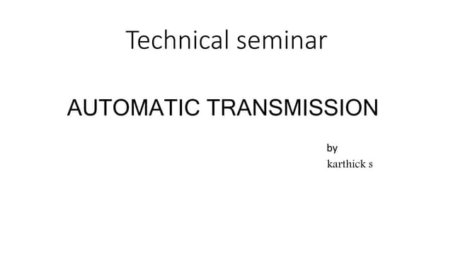 automatic transmission