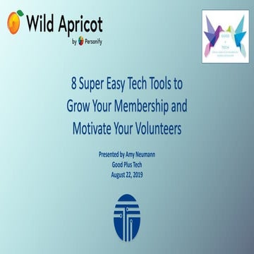 Free Tech Tools for Nonprofits - Amy Neumann for Wild Apricot August 2019