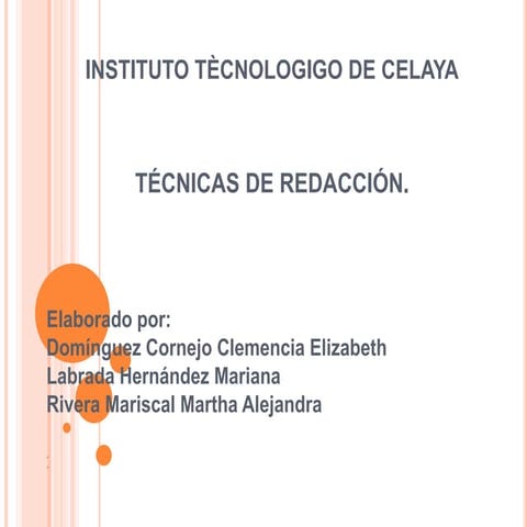 Tecnicas de redacción