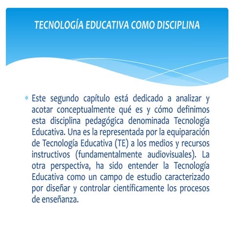 Tecnología educativa como disciplina