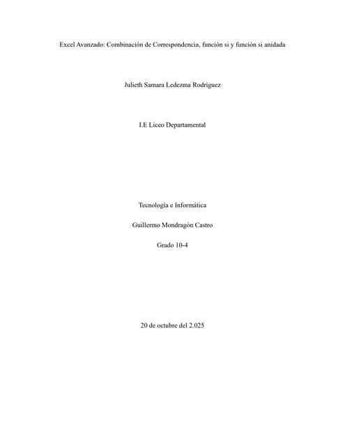 Trabajo de tecnología 3° Julieth Samara Ledezma