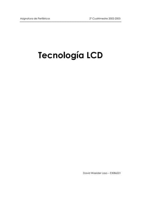 Tecnologia lcd