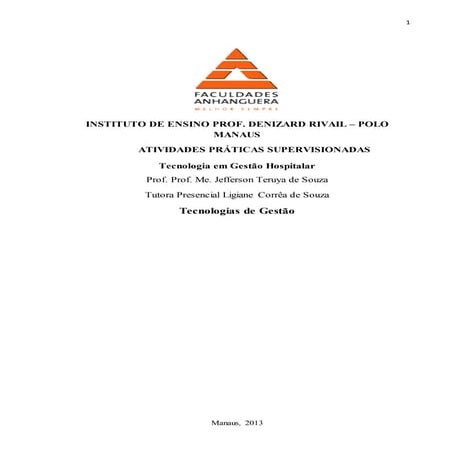 Tecnologias de gestão atps