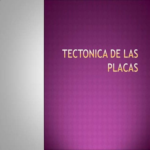 Tectonica de las placas