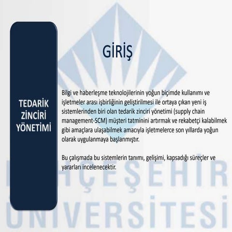 Tedarik zinciri yönetimi scm