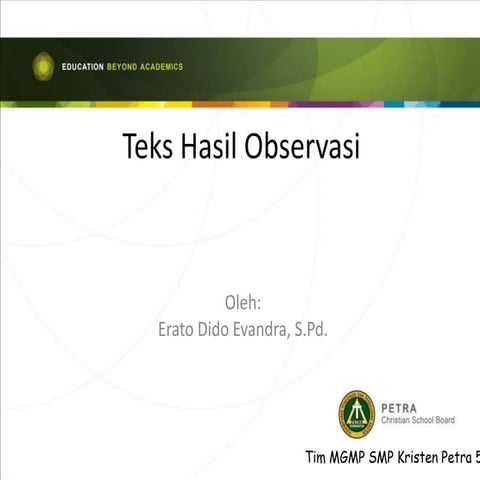 PPT Teks Hasil Observasi (Kelas 7)